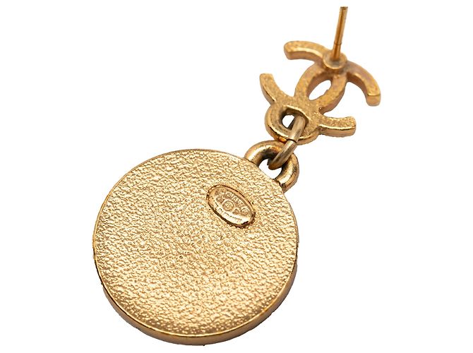 Chanel Gold CC Emaille Stern Ohrringe mit Clipverschluss Golden - Ansicht 3