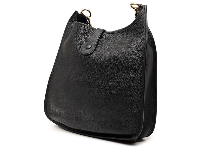 Hermès Evelyne 33 in Pelle Clemence Nera Nero - vista 2