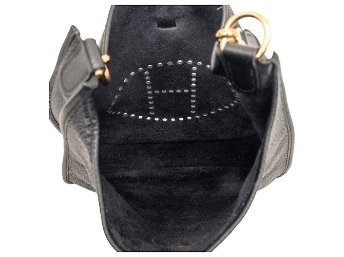 Hermès Evelyne 33 in Pelle Clemence Nera Nero - vista 4
