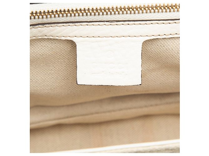 Borsa New Bamboo media GG in tela bianca Gucci - vista 5