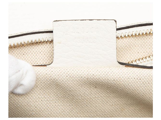 Borsa New Bamboo media GG in tela bianca Gucci - vista 6
