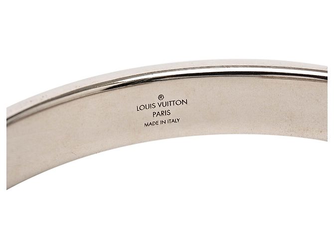 Bracciale in ottone argentato Damier Colors Louis Vuitton Argento - vista 4