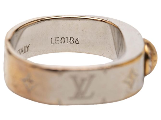 Anillo Nanogram de latón plateado Louis Vuitton - vista 6