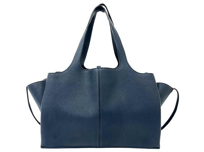 Céline Celine Blau Mittelgroße Tote aus genarbtem Kalbsleder Marineblau - Ansicht 2