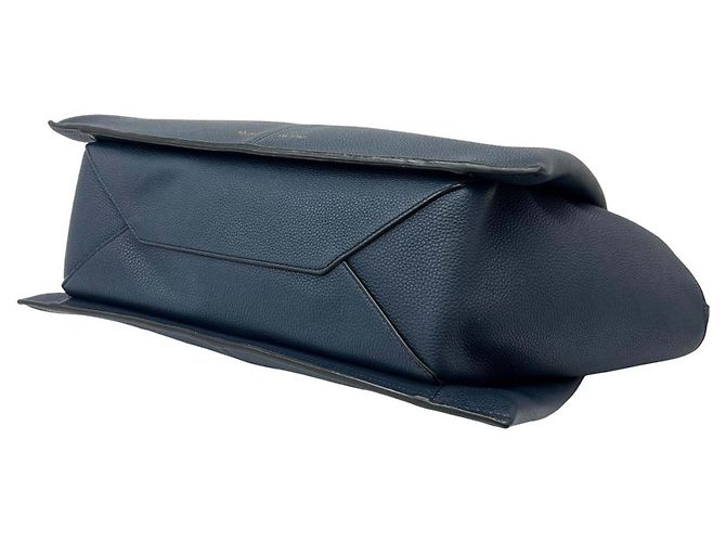 Céline Celine Blau Mittelgroße Tote aus genarbtem Kalbsleder Marineblau - Ansicht 3