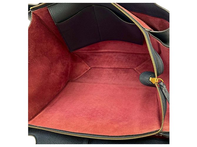 Céline Celine Blau Mittelgroße Tote aus genarbtem Kalbsleder Marineblau - Ansicht 5