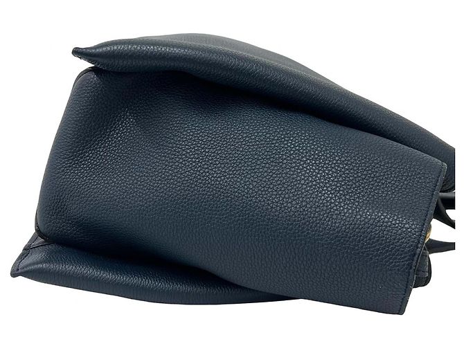 Céline Celine Blau Mittelgroße Tote aus genarbtem Kalbsleder Marineblau - Ansicht 8
