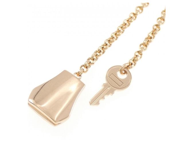 Hermès Collana Hermes Kelly Clochette PM Rosa - vista 4
