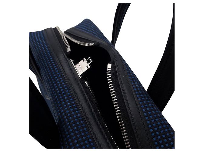 Borsa a mano mini Fourre-Tout Victoria 3 di Hermès Nero Blu - vista 10