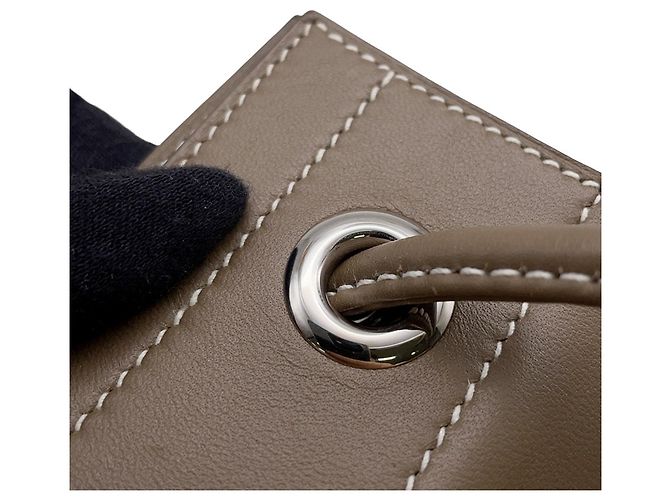 Borsa a Spalla Aline Mini in Grigio Etoupe di Hermès Taupe - vista 15