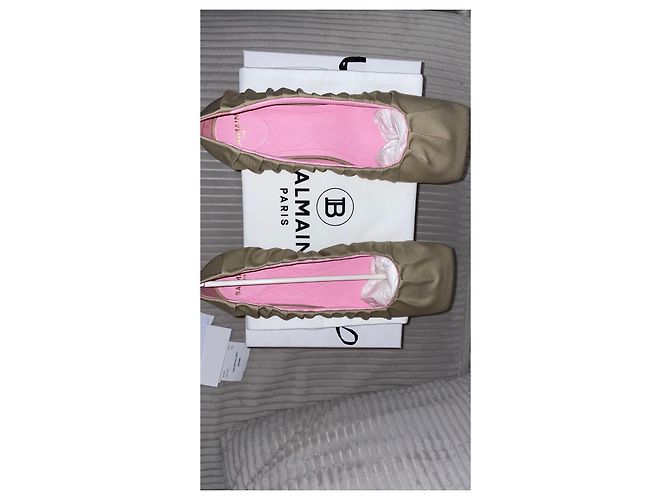 Bailarinas Balmain de lona beige - vista 4