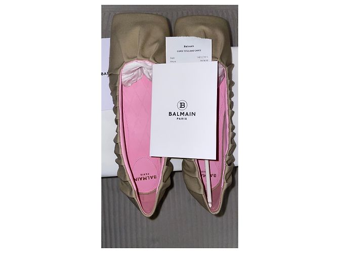 Bailarinas Balmain de lona beige - vista 5