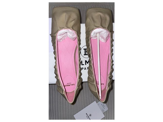 Bailarinas Balmain de lona beige - vista 7
