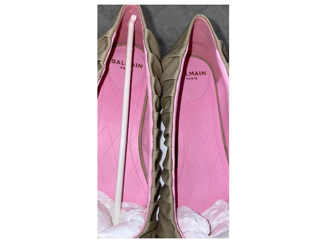 Bailarinas Balmain de lona beige - vista 8