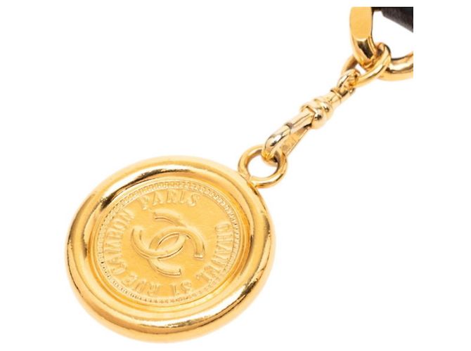 Cambon Chanel Coco Mark Kettengürtel Schwarz Golden - Ansicht 2