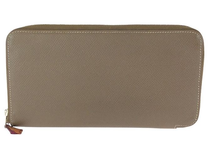 Carteira Longa Azap Silk'in Hermès Bege Marrom - vista 2
