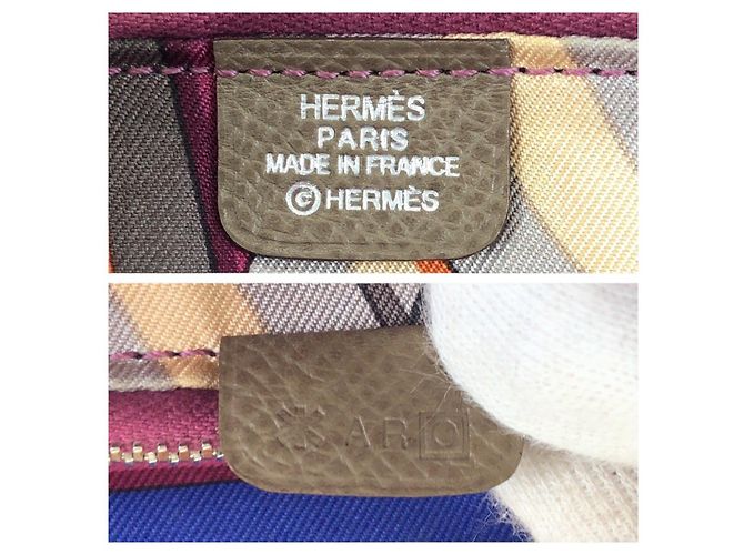 Carteira Longa Azap Silk'in Hermès Bege Marrom - vista 5
