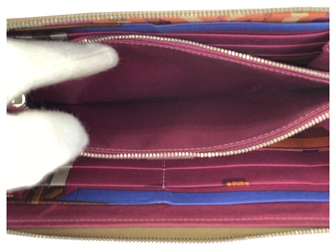 Carteira Longa Azap Silk'in Hermès Bege Marrom - vista 9