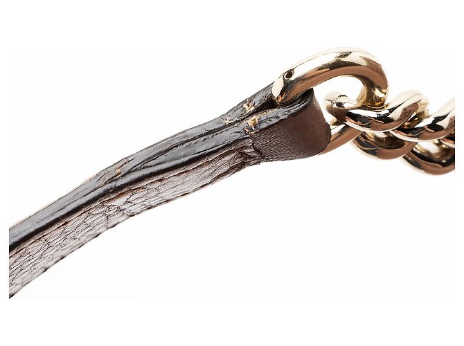 Hobo mediano de cuero Soho con cadena Gucci Castaño - vista 10