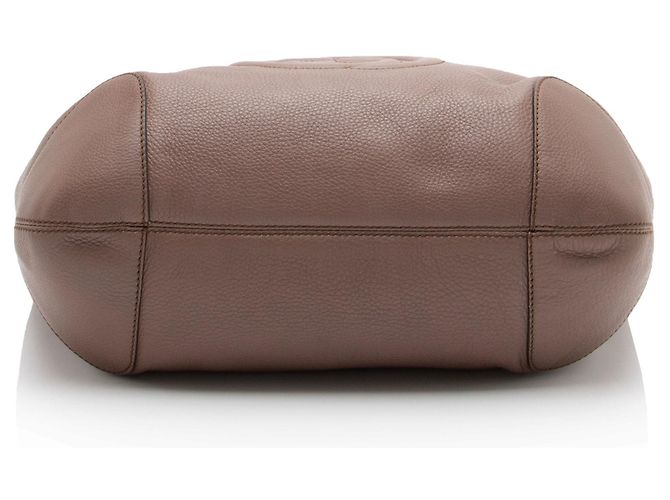 Hobo mediano de cuero Soho con cadena Gucci Castaño - vista 4