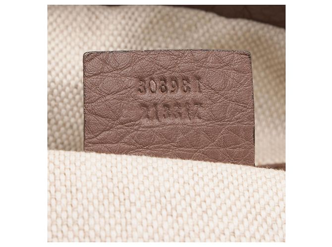 Hobo mediano de cuero Soho con cadena Gucci Castaño - vista 6