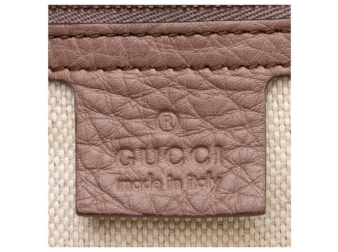 Hobo mediano de cuero Soho con cadena Gucci Castaño - vista 8