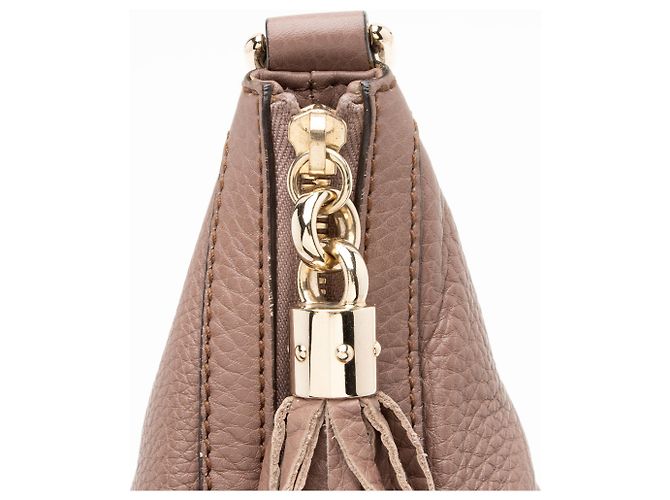 Hobo mediano de cuero Soho con cadena Gucci Castaño - vista 9