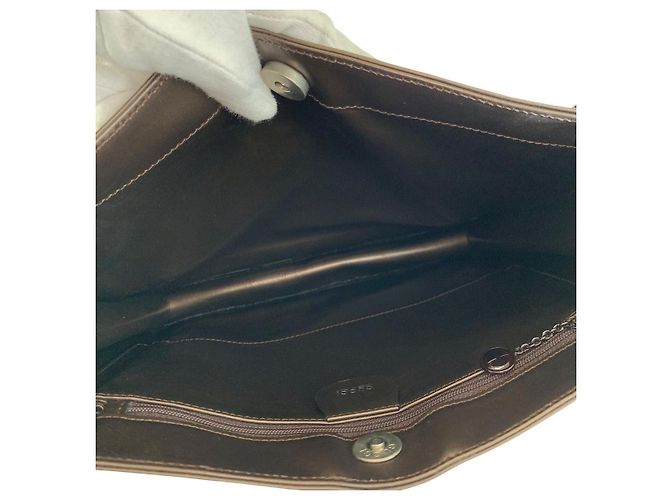 Gucci Metallic braune Leder Schultertasche - Ansicht 10