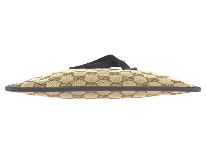 Borsa a Spalla in Tela GG e Pelle Gucci Marrone - vista 10