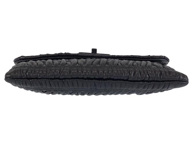 Clutch in pelle nera Prada Nero - vista 10