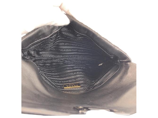 Clutch in pelle nera Prada Nero - vista 9