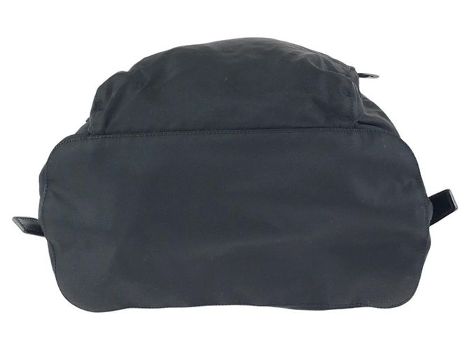 Prada Nylon-Leder Tessuto Logo Rucksack Schwarz - Ansicht 10
