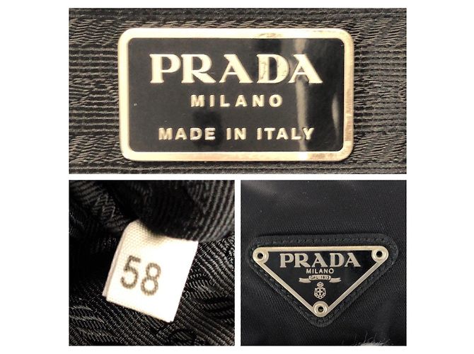 Prada Nylon-Leder Tessuto Logo Rucksack Schwarz - Ansicht 4