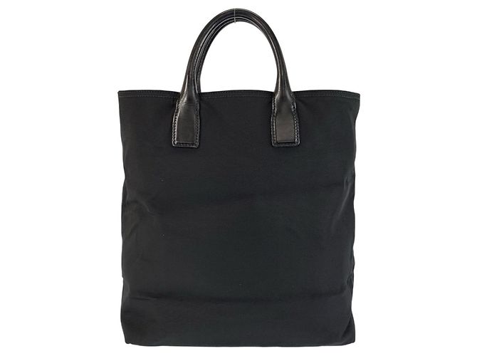 Sac fourre-tout en nylon/cuir Gucci Noir - vue 2
