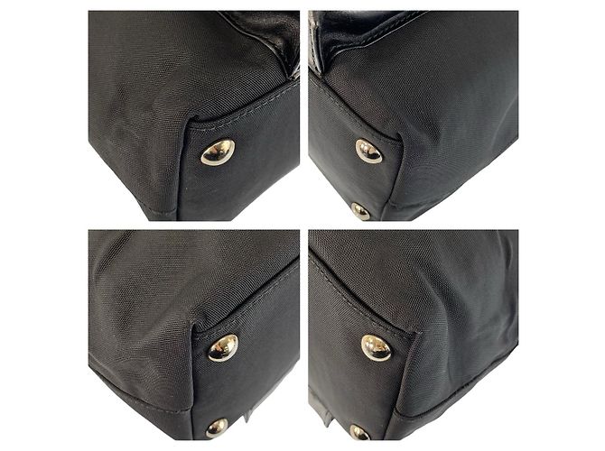 Sac fourre-tout en nylon/cuir Gucci Noir - vue 4