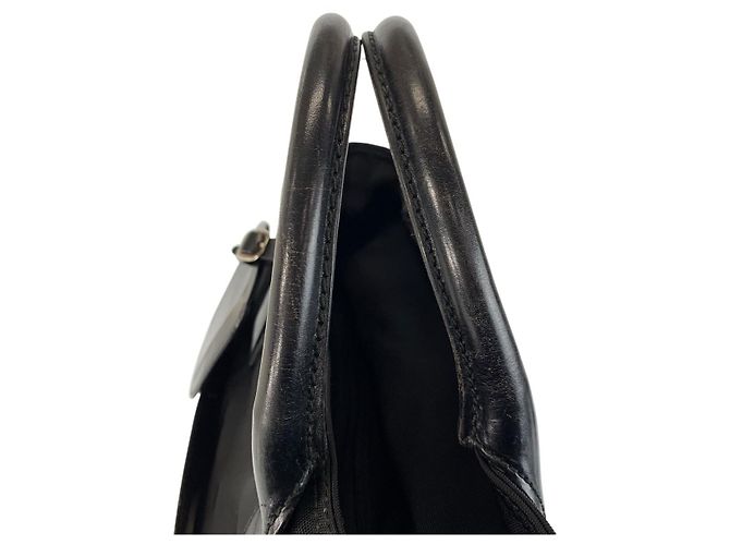 Sac fourre-tout en nylon/cuir Gucci Noir - vue 8