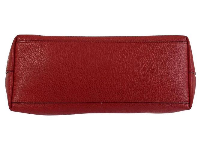 Gucci Leder Handtasche mit ineinandergreifendem Logo Rot - Ansicht 10