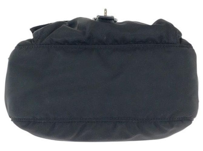 Borsa a Spalla in Nylon e Pelle Tessuto di Prada Nero - vista 10