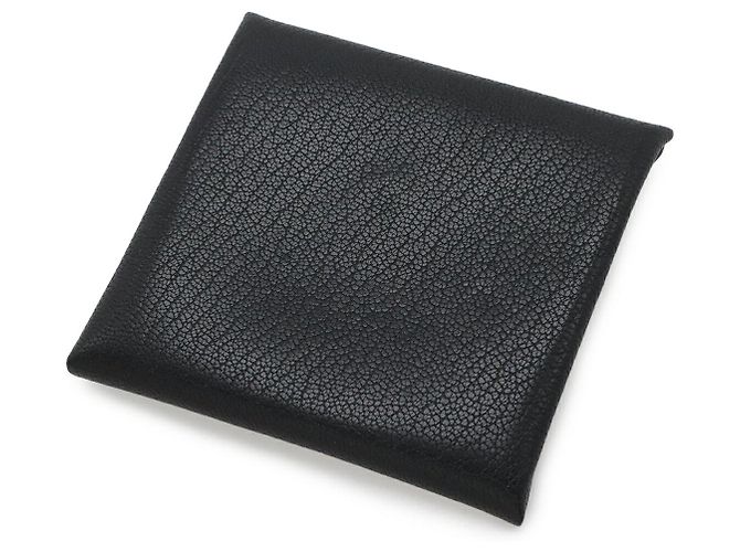 Monedero Bastia de cabra negra de Hermès Negro - vista 2