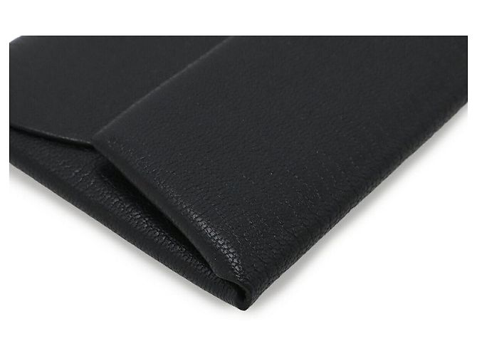 Monedero Bastia de cabra negra de Hermès Negro - vista 3