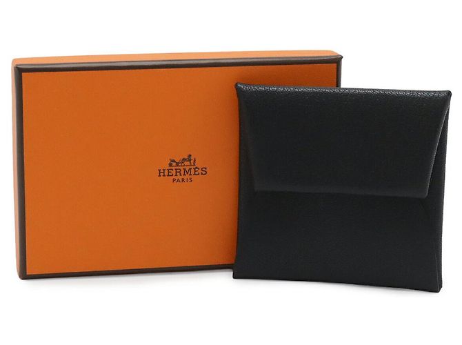Monedero Bastia de cabra negra de Hermès Negro - vista 6
