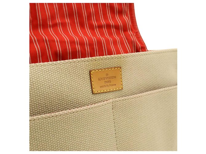 Sac à épaule en toile Antigua PM Louis Vuitton Marron Beige - vue 7
