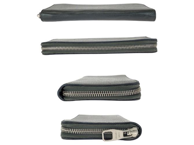 Louis Vuitton Leather Zippy Wallet Vertical Black - view 10