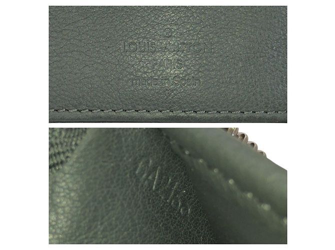 Louis Vuitton Leather Zippy Wallet Vertical Black - view 5