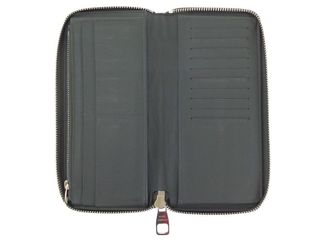 Louis Vuitton Leather Zippy Wallet Vertical Black - view 8