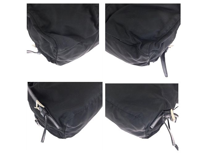 Prada Nylon Tessuto Logo Rucksack Schwarz - Ansicht 3