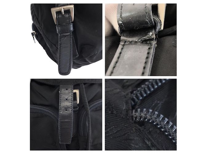 Prada Nylon Tessuto Logo Rucksack Schwarz - Ansicht 4
