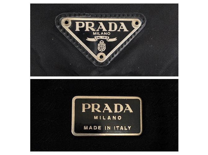 Prada Nylon Tessuto Logo Rucksack Schwarz - Ansicht 6