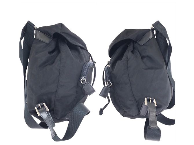 Prada Nylon Tessuto Logo Rucksack Schwarz - Ansicht 8