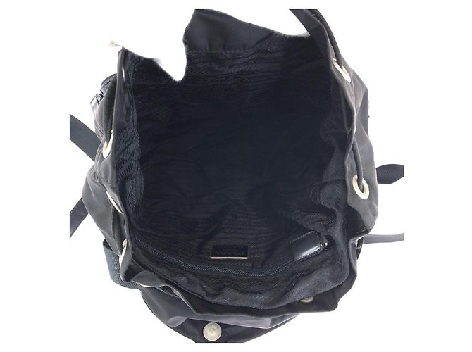 Prada Nylon Tessuto Logo Rucksack Schwarz - Ansicht 9